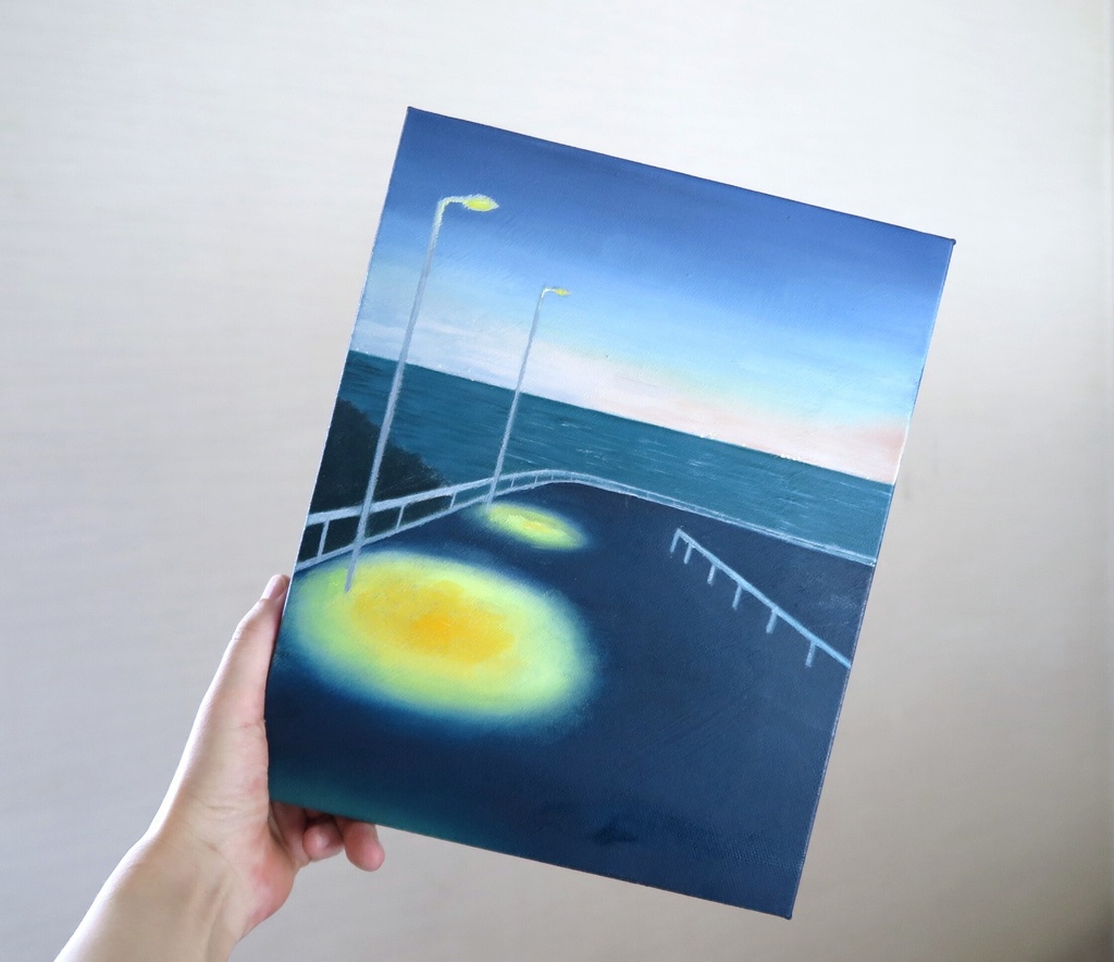 【原画】夜の坂道
