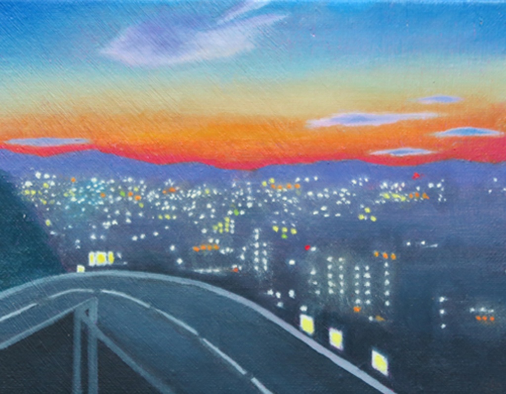 【原画】夕映えを重ねる