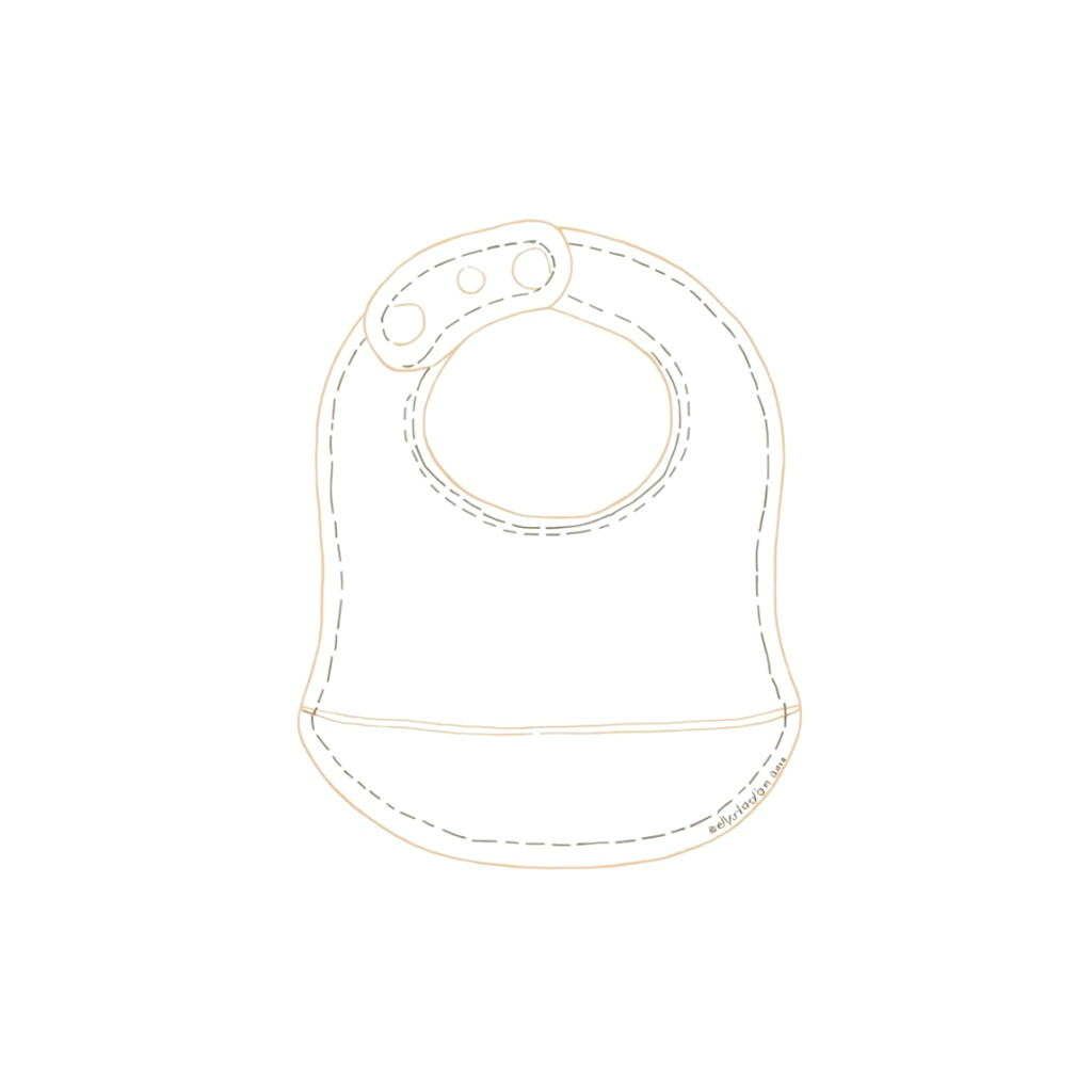 ベビーグッズ 線画クリップアート PNG素材(背景透過)