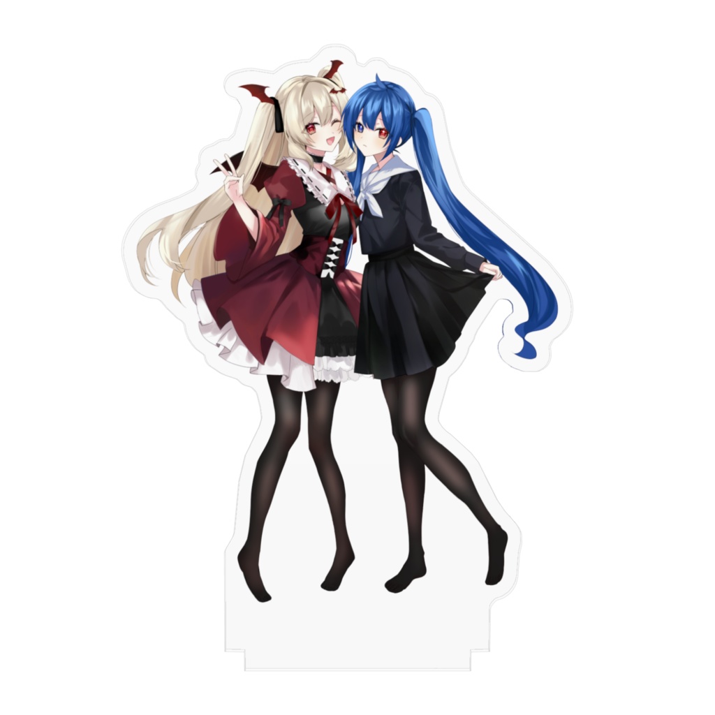 【キービジュアル】エリナ&エクシア(黒タイツor生脚)_アクリルフィギュア