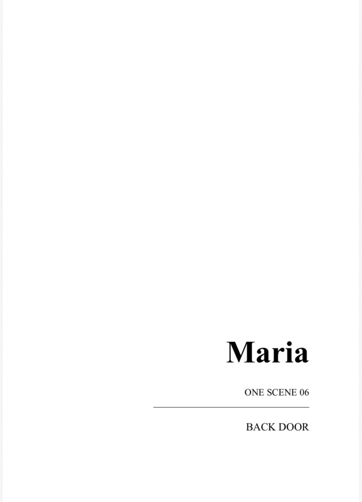Maria — One Scene 06