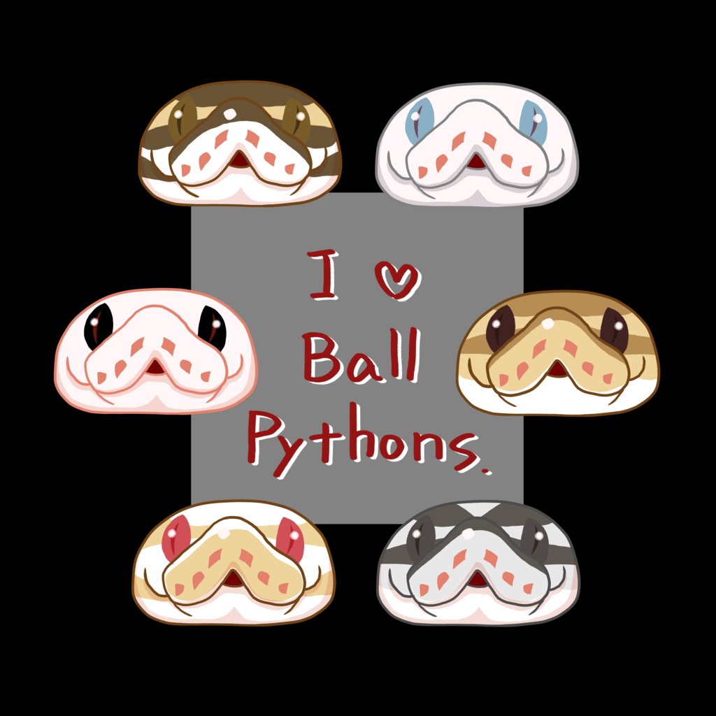 「ILOVE ボールパイソン」サコッシュ