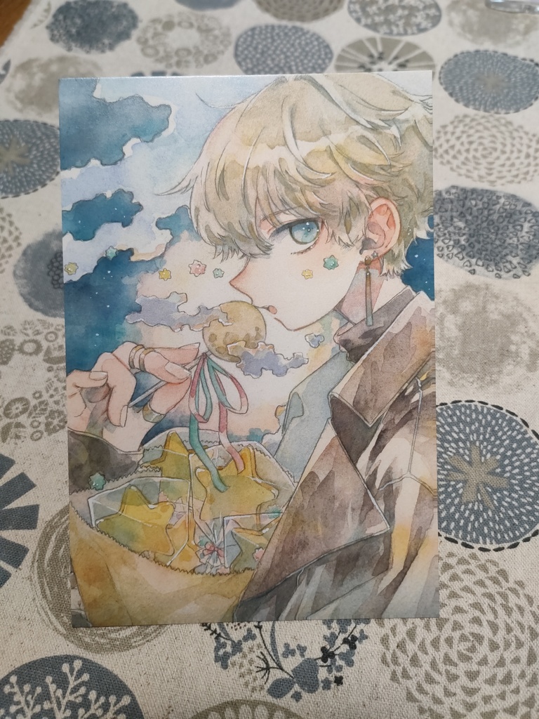 ポストカード：甘い夜をはむ