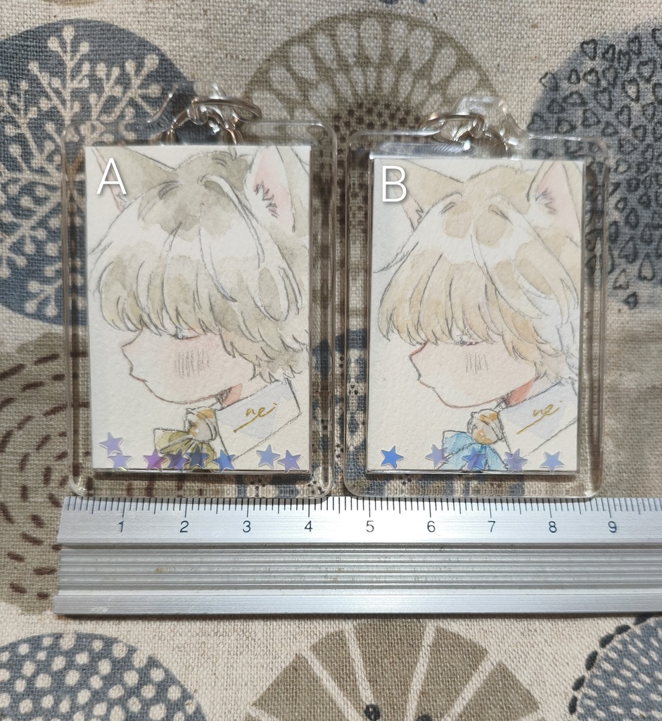 猫の子原画キーホルダー
