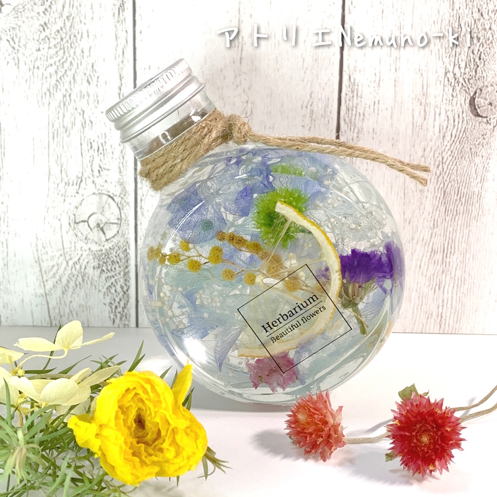ねこ瓶爽やかボタニカルハーバリウム⭐️B1