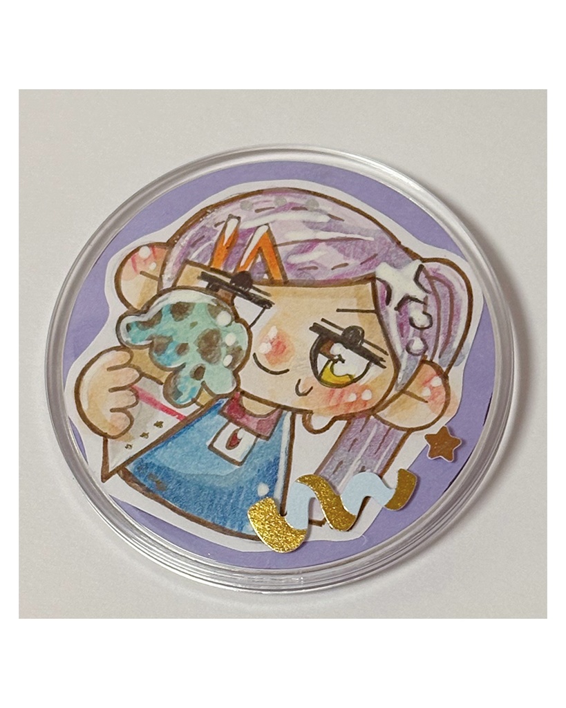 原画アクリルバッジ(パープル)