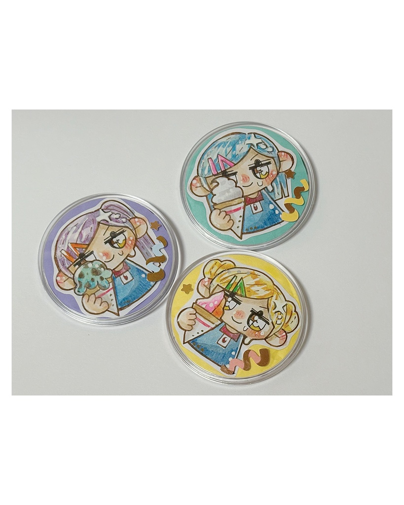 原画アクリルバッジ(パープル)