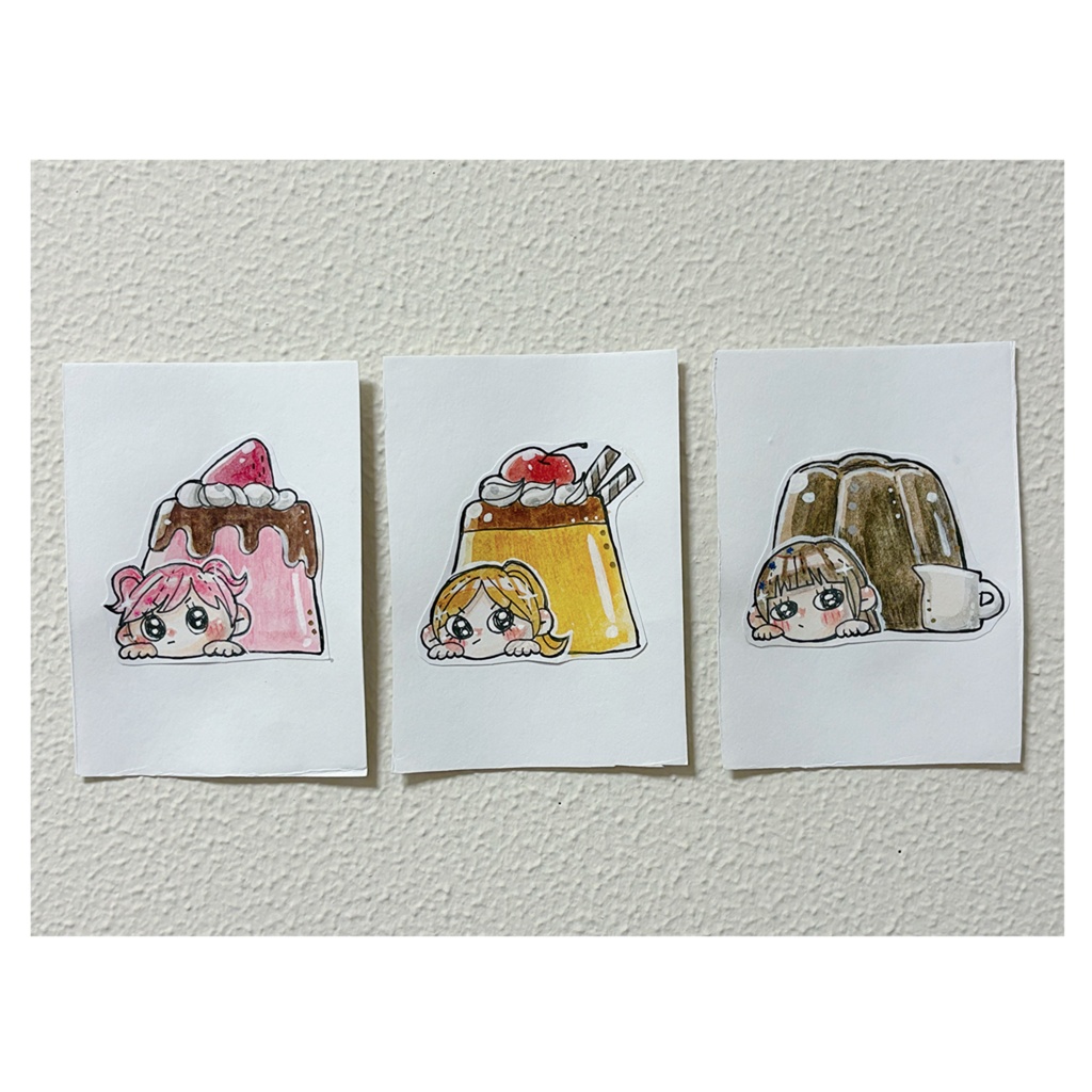 ミニ原画3枚セット(プルプルシリーズ)