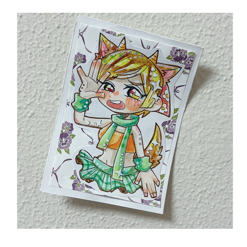 ミニ原画(ヤギちゃん)