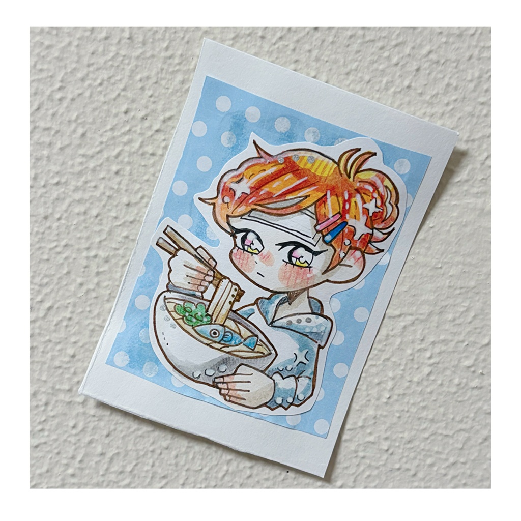 ミニ原画(風邪の時はうどん)