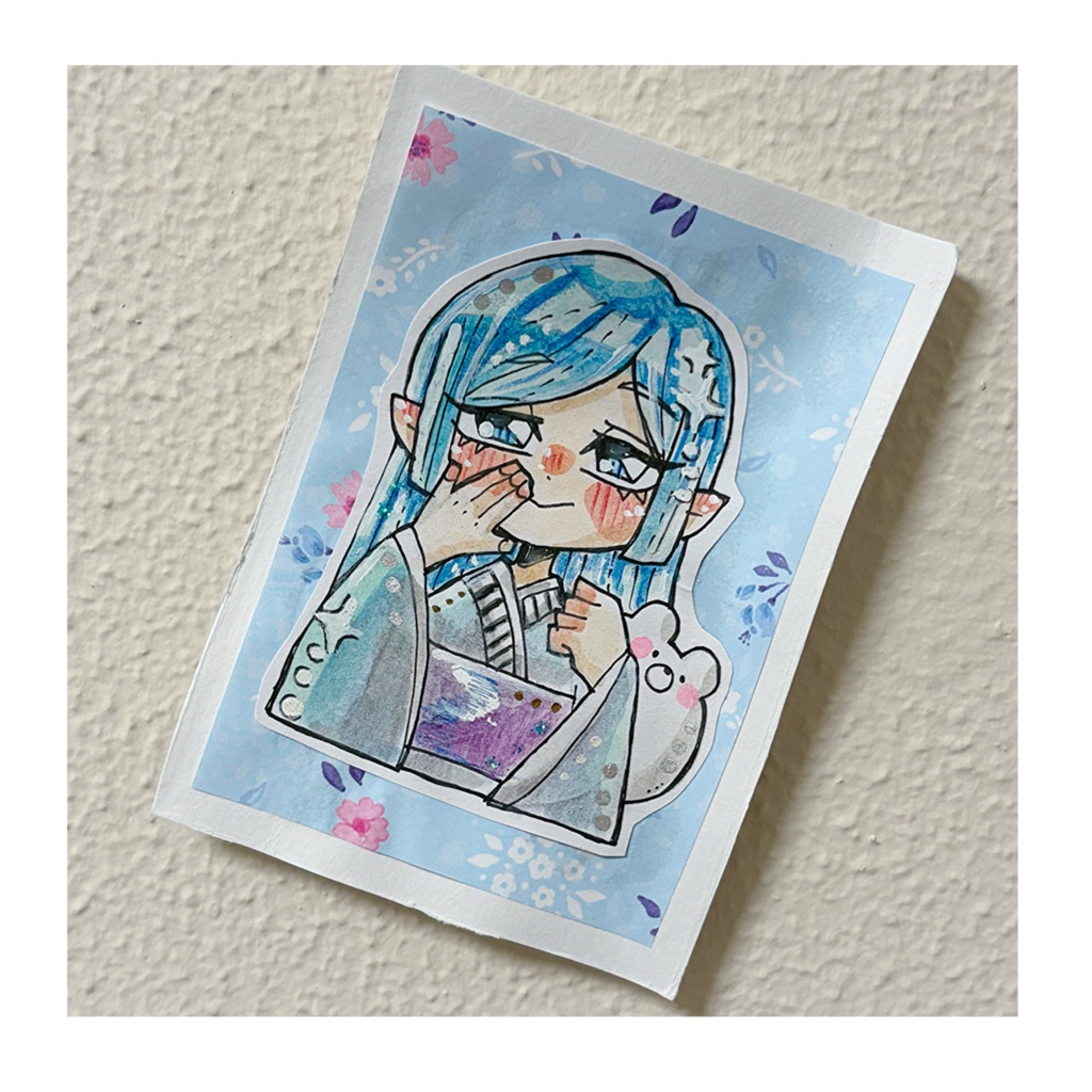 ミニ原画(雪女さん)