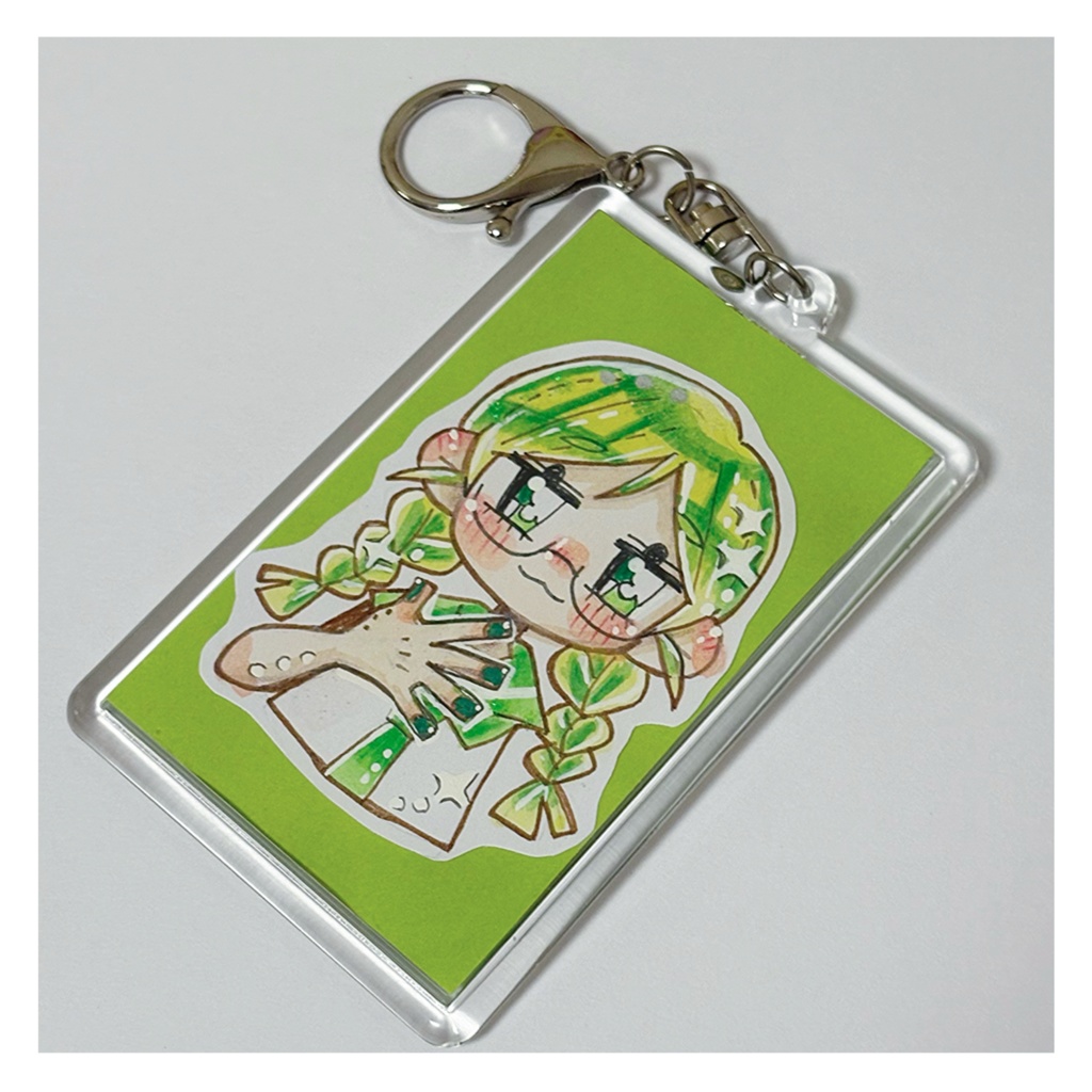 原画アクリルキーホルダーチェキサイズ(グリーン)