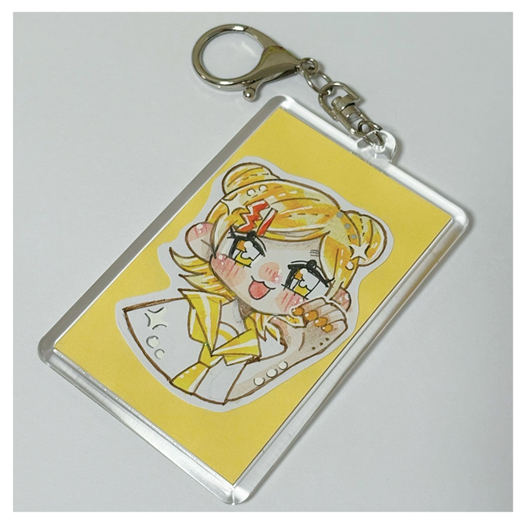 原画キーホルダーチェキサイズ(イエロー)