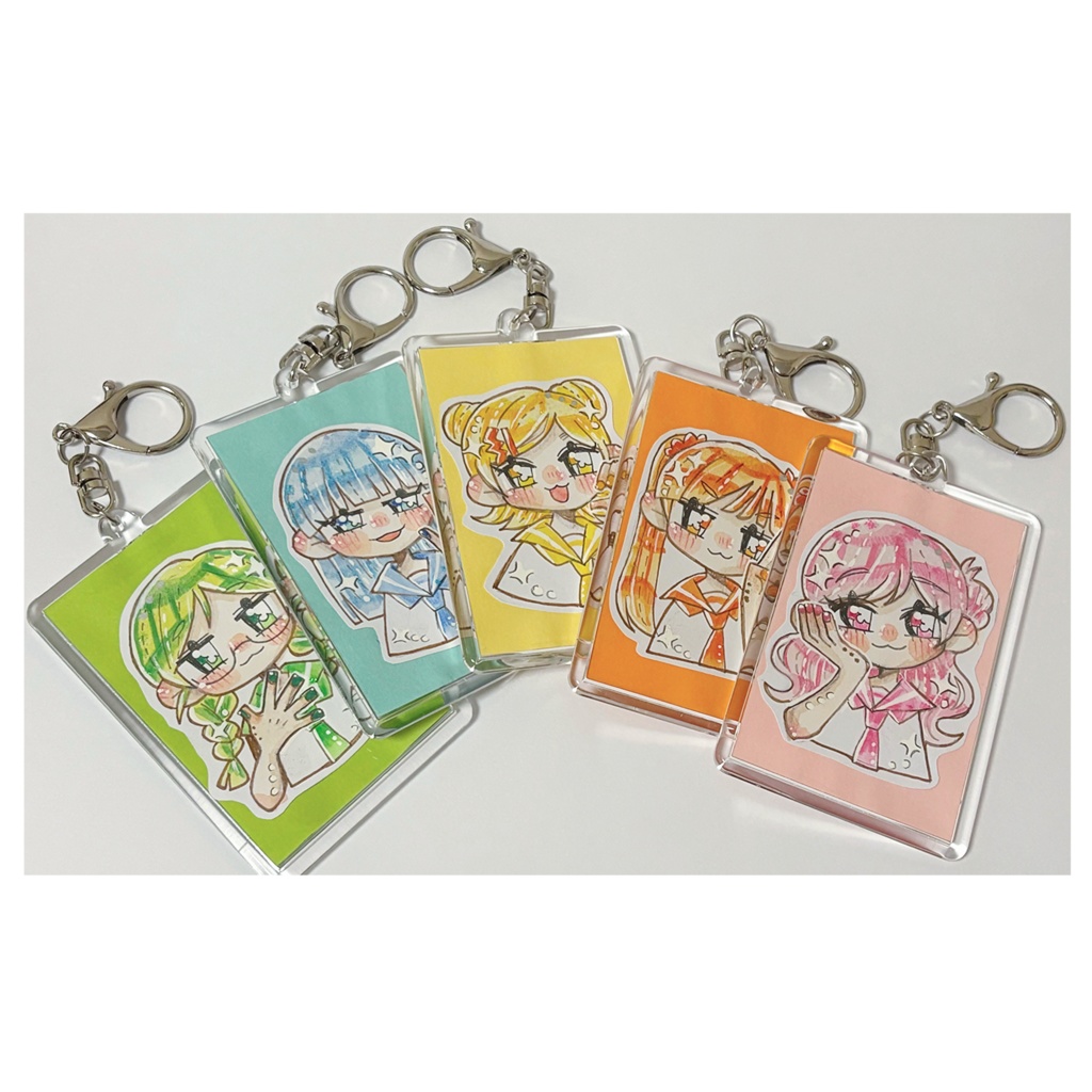 原画キーホルダーチェキサイズ(ブルー)