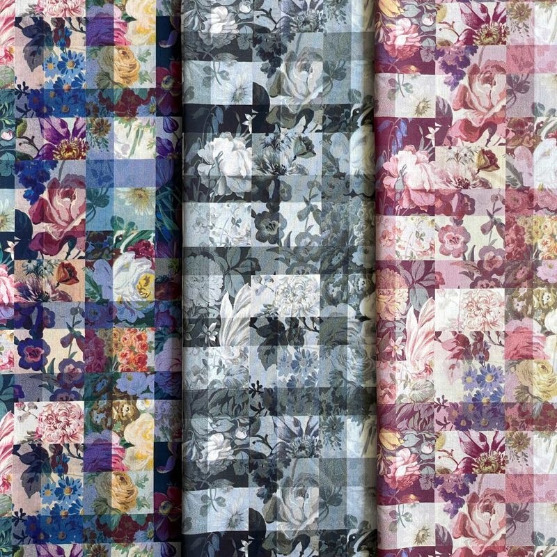 ニットシャツ+ギンガムチェックスカート