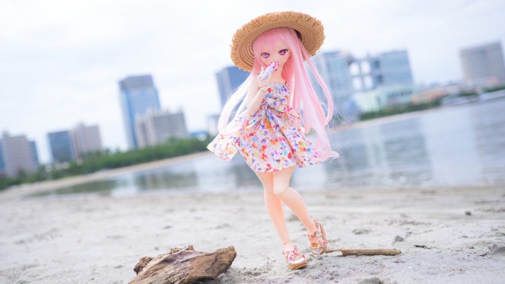 【MDDサイズ】花柄キャミソールワンピース