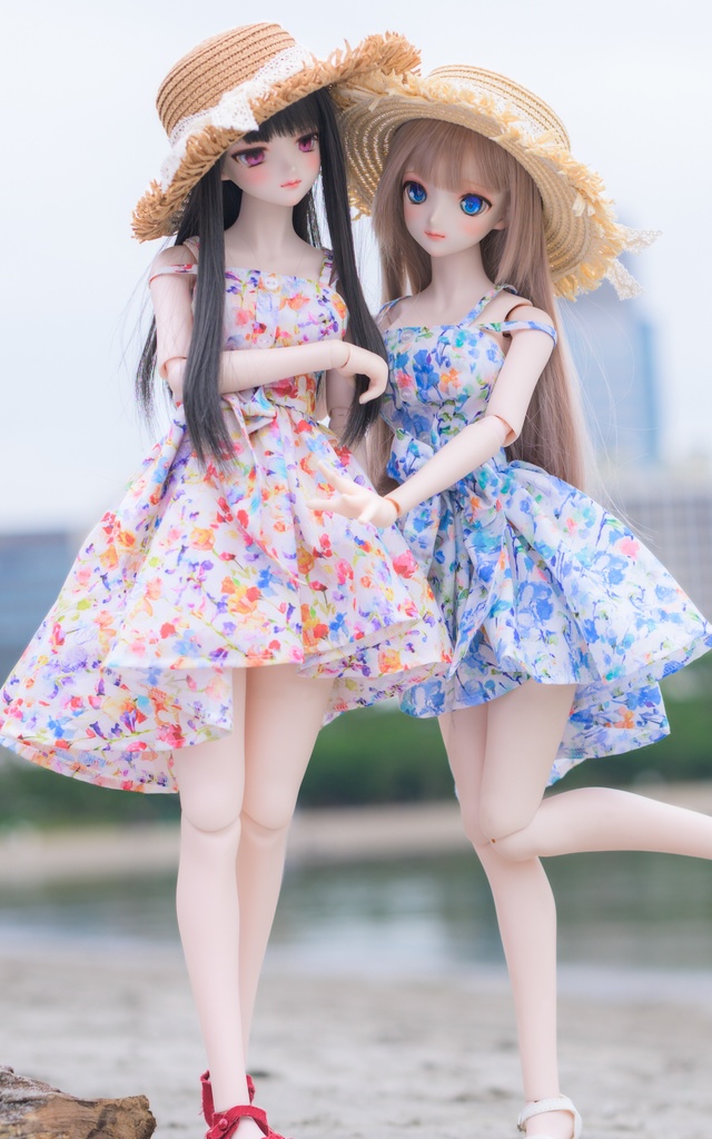 【DDサイズ】花柄キャミソールワンピース