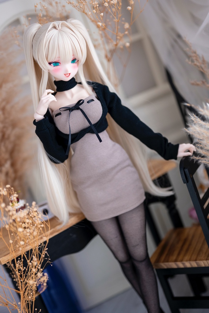 ニットワンピ＆ボレロセット