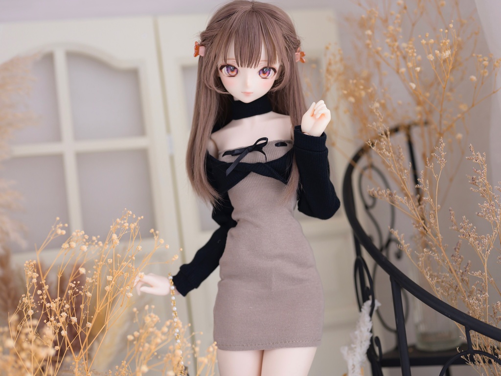ニットワンピ＆ボレロセット