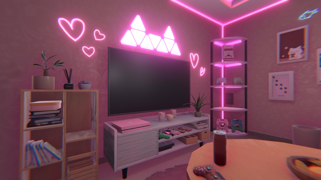 【VRC】Cat and Game Room【ネコとゲーム部屋】