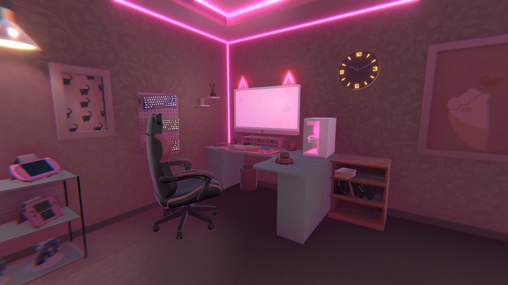 【VRC】Cat and Game Room【ネコとゲーム部屋】