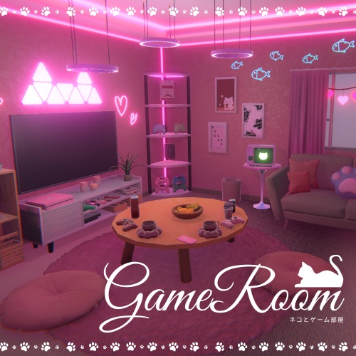 【VRC】Cat and Game Room【ネコとゲーム部屋】