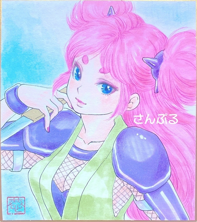 直筆ミニ色紙 わや姫