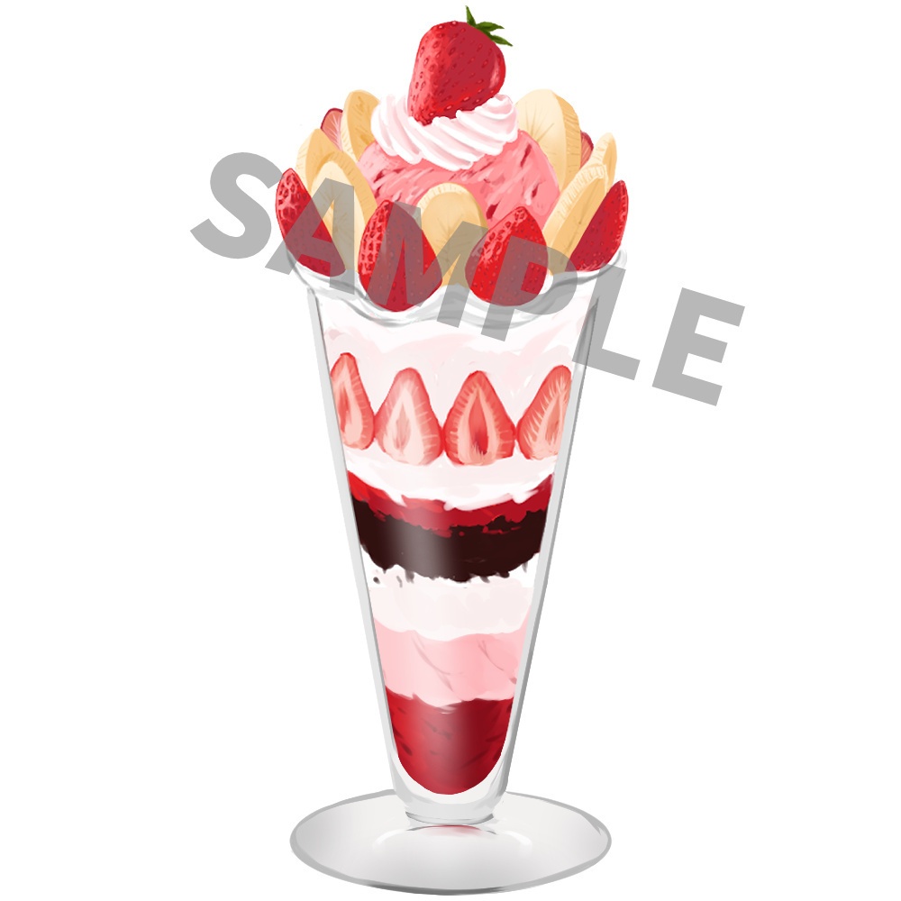 【SNSアイコン用】手描き洋菓子イラスト5点セット