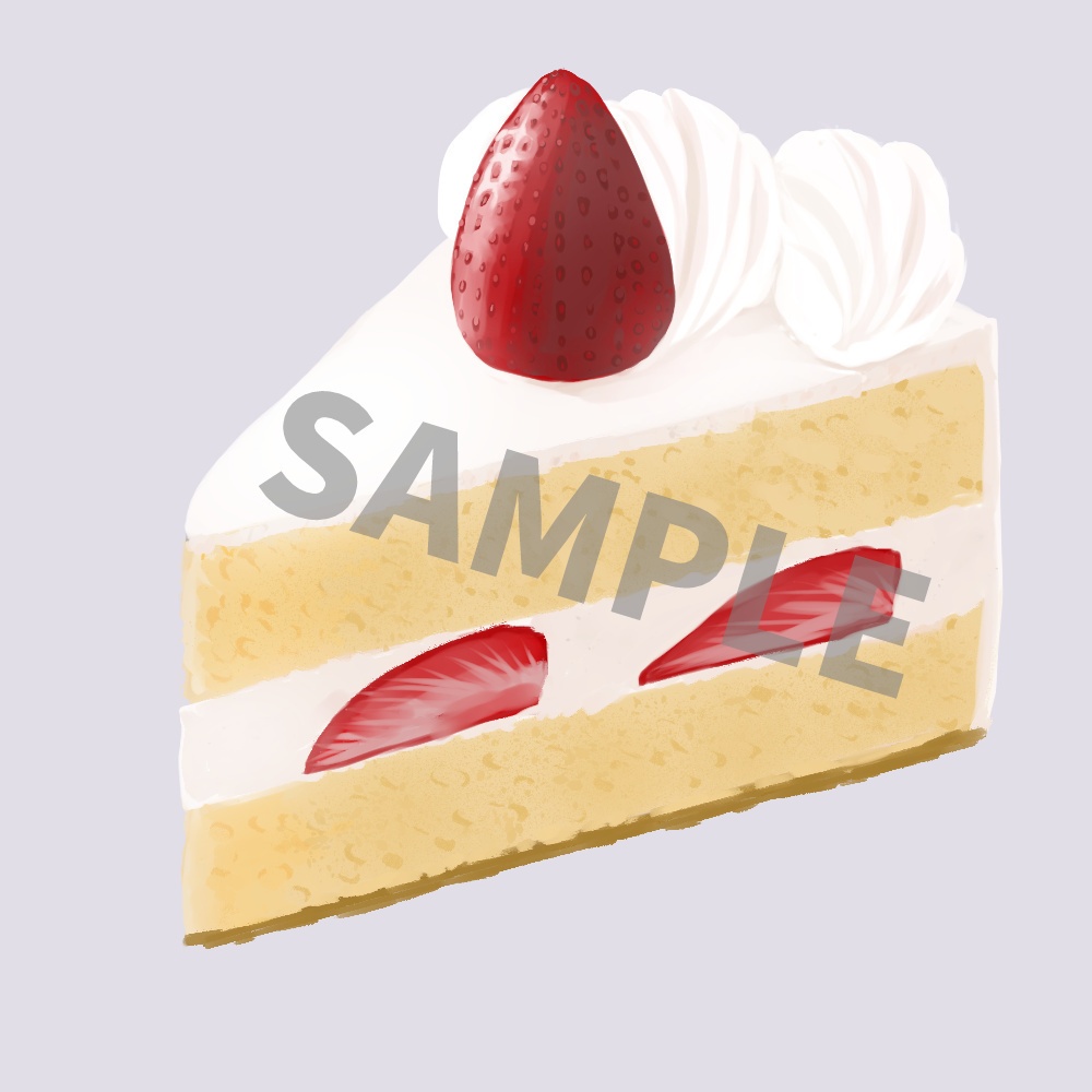 【SNSアイコン用】手描き洋菓子イラスト5点セット