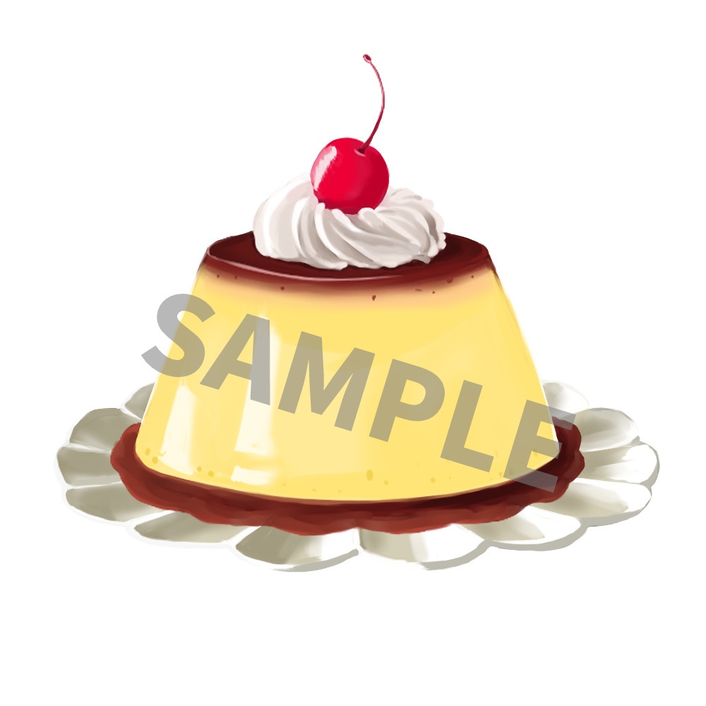 【SNSアイコン用】手描き洋菓子イラスト5点セット