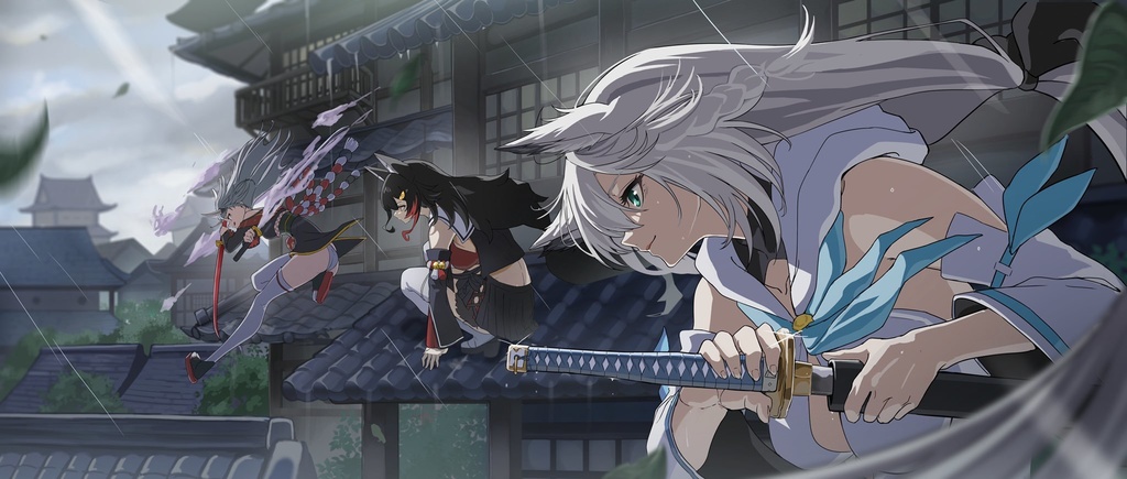 ホロライブ フブキ　ミオ　あやめ　プレイマット