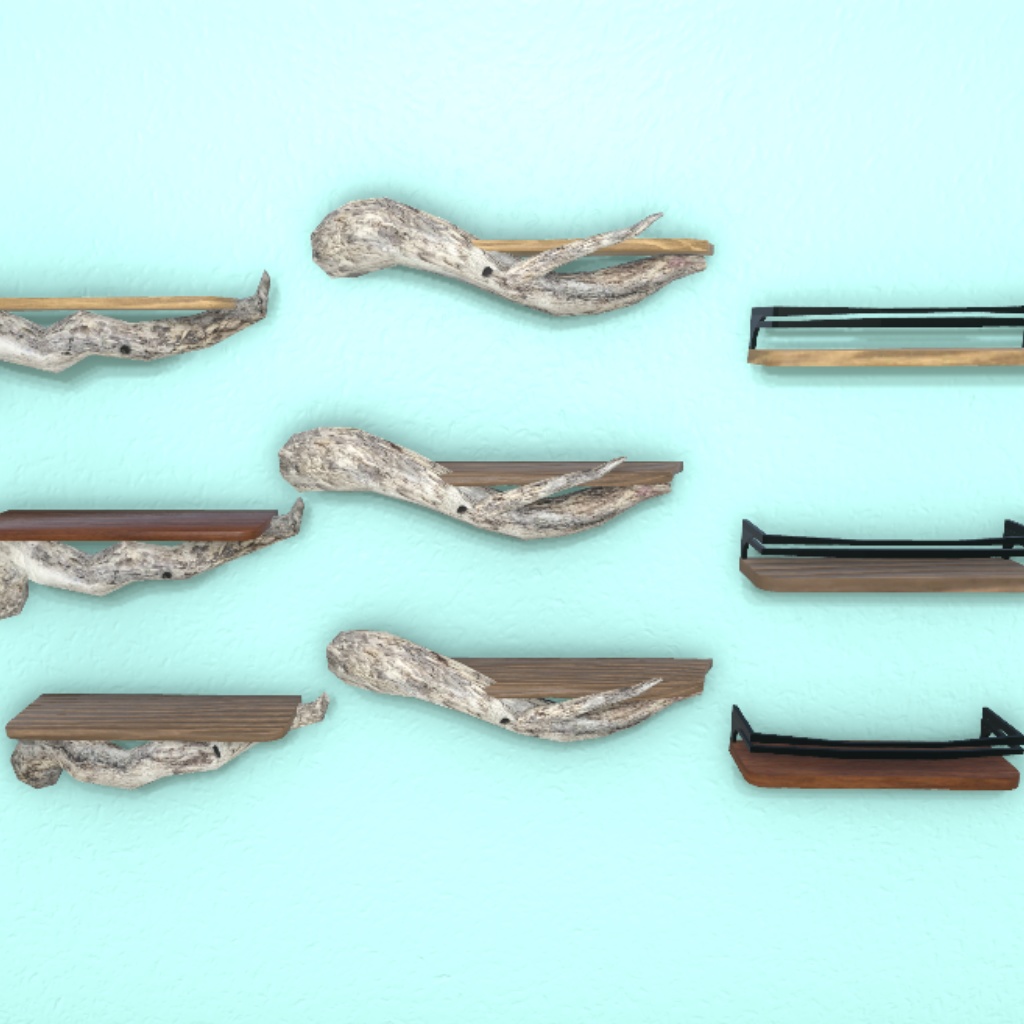 【3Dモデル】飾り棚と小物オブジェ 127点セット