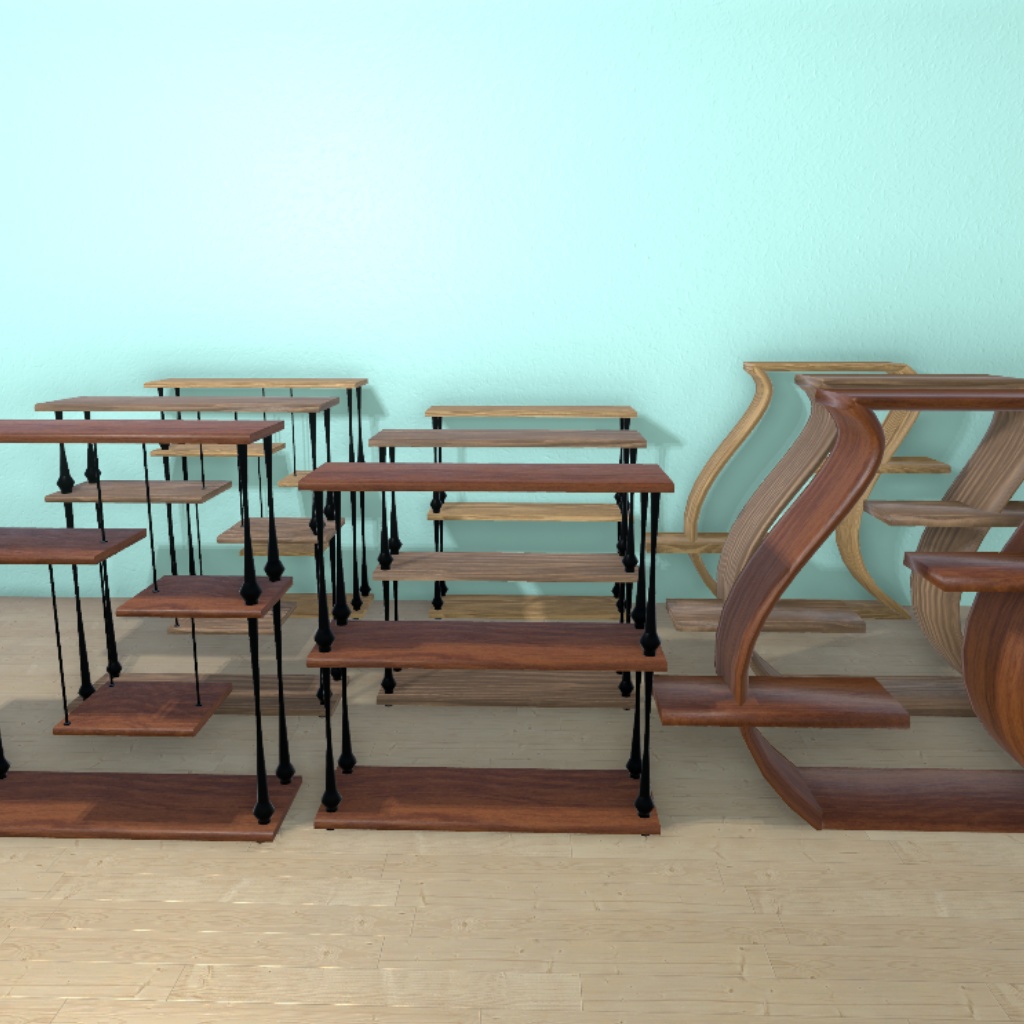 【3Dモデル】飾り棚と小物オブジェ 127点セット