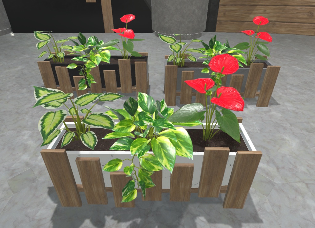【3Dモデル】観葉植物セット 86点