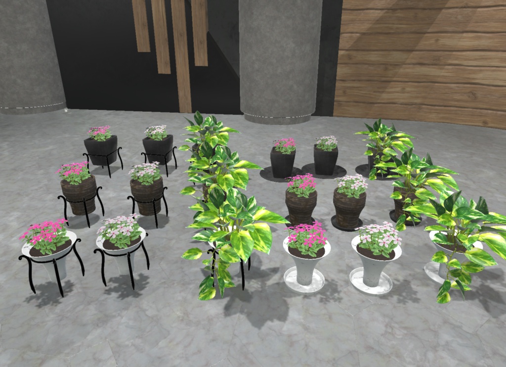 【3Dモデル】観葉植物セット 86点