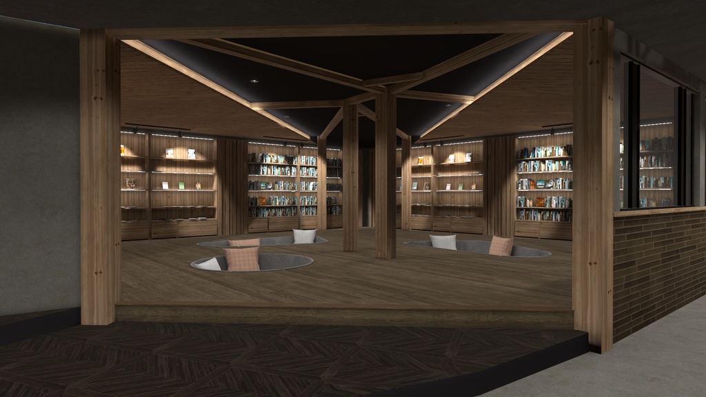 【3Dワールド】Book Cafe Style