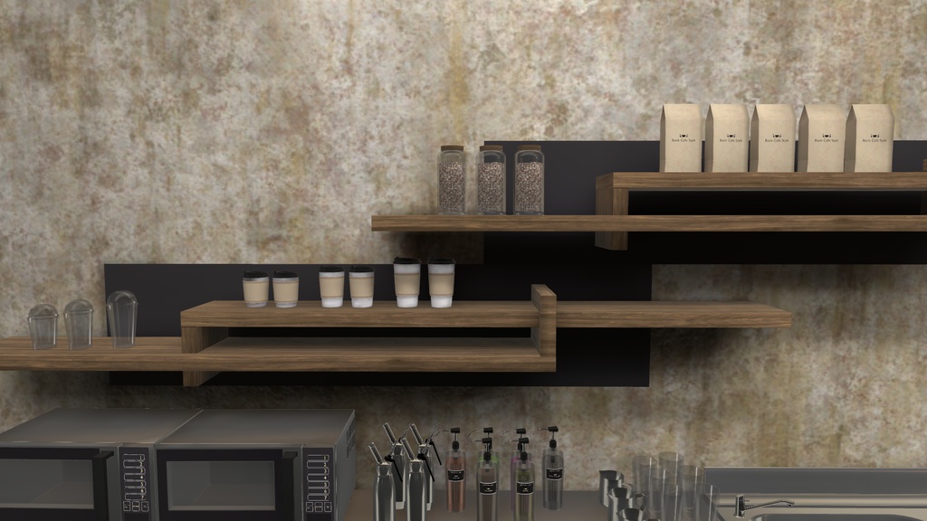 【3Dワールド】Book Cafe Style