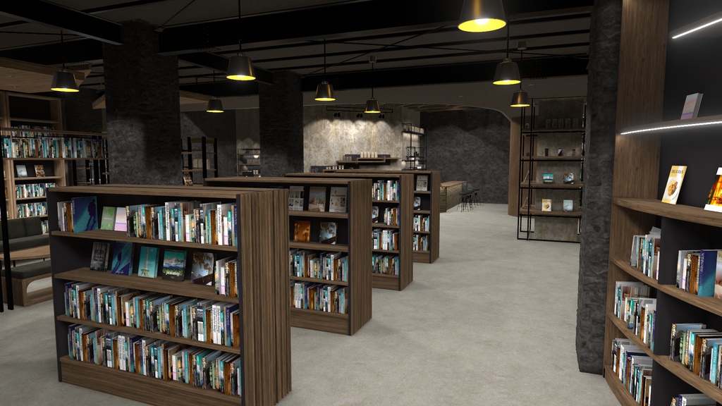 【3Dワールド】Book Cafe Style