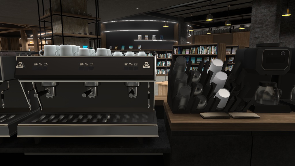 【3Dワールド】Book Cafe Style