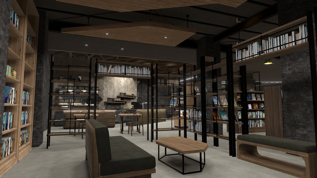 【3Dワールド】Book Cafe Style