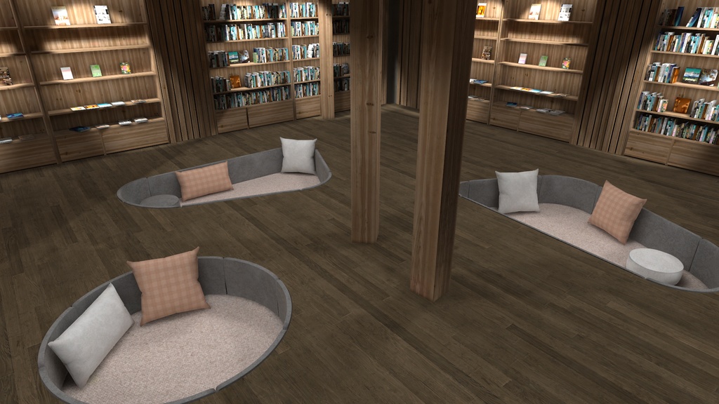 【3Dワールド】Book Cafe Style