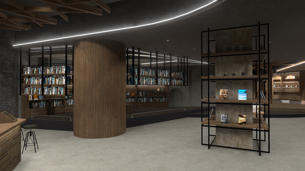 【3Dワールド】Book Cafe Style