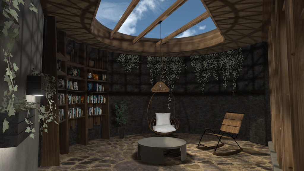【3Dワールド】Book Cafe Style