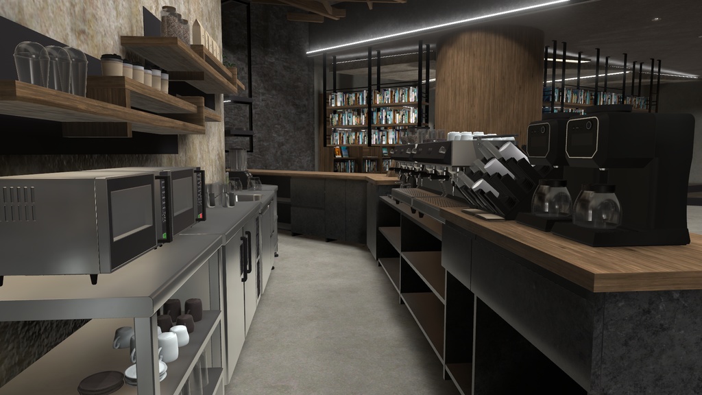 【3Dワールド】Book Cafe Style