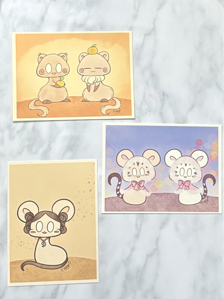 珍獣イラストカード〜冬〜