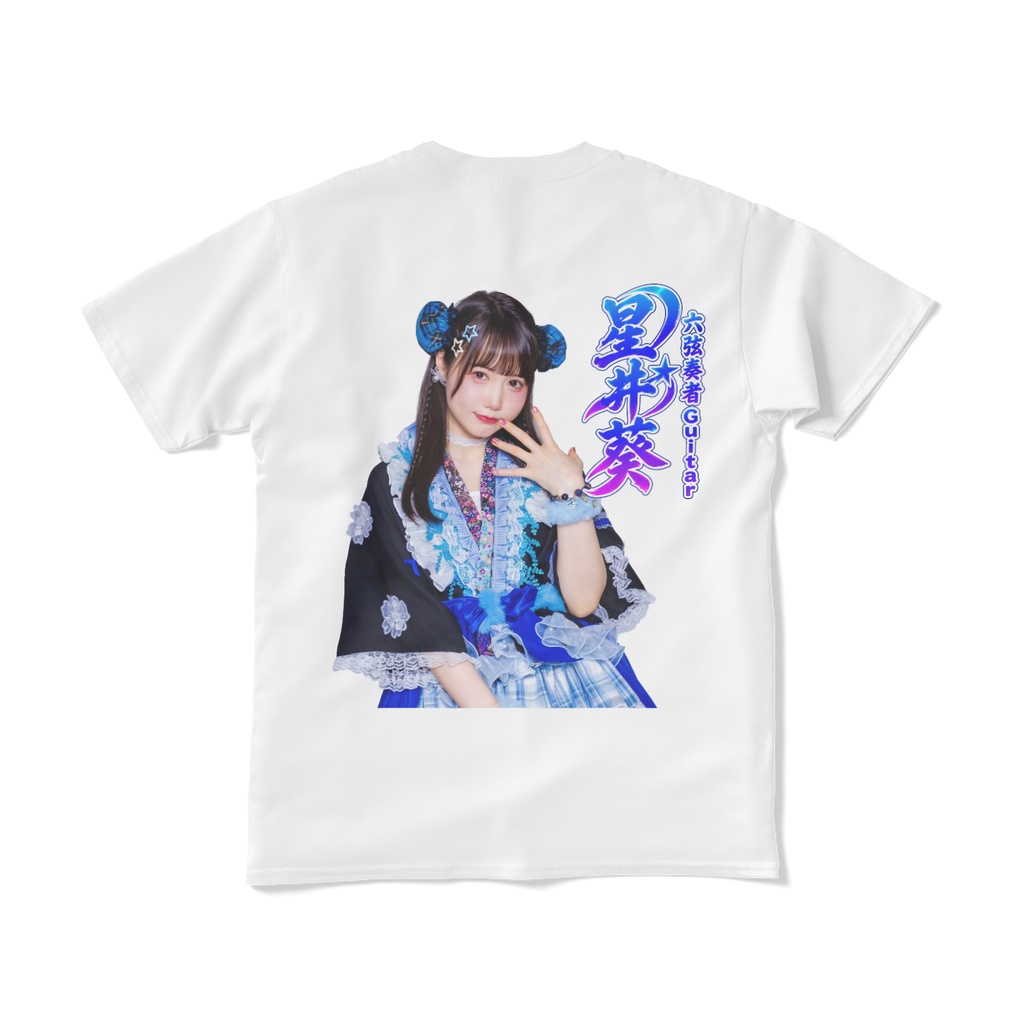 【短納期】💙Gt.星井葵生誕祭2026 記念『葵ちゃんお絵描きTシャツ』ホワイト(サイズ:S〜XL)