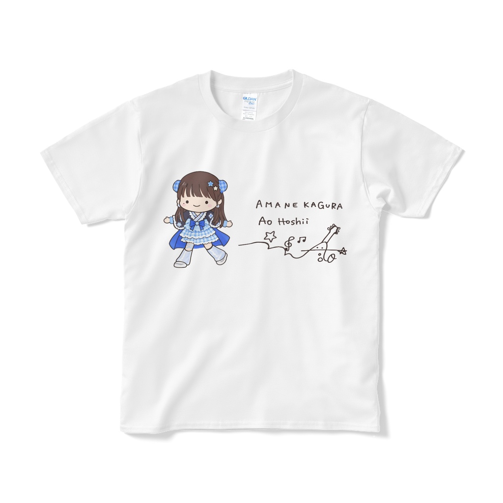 【短納期】💙Gt.星井葵生誕祭2026 記念『葵ちゃんお絵描きTシャツ』ホワイト(サイズ:S〜XL)