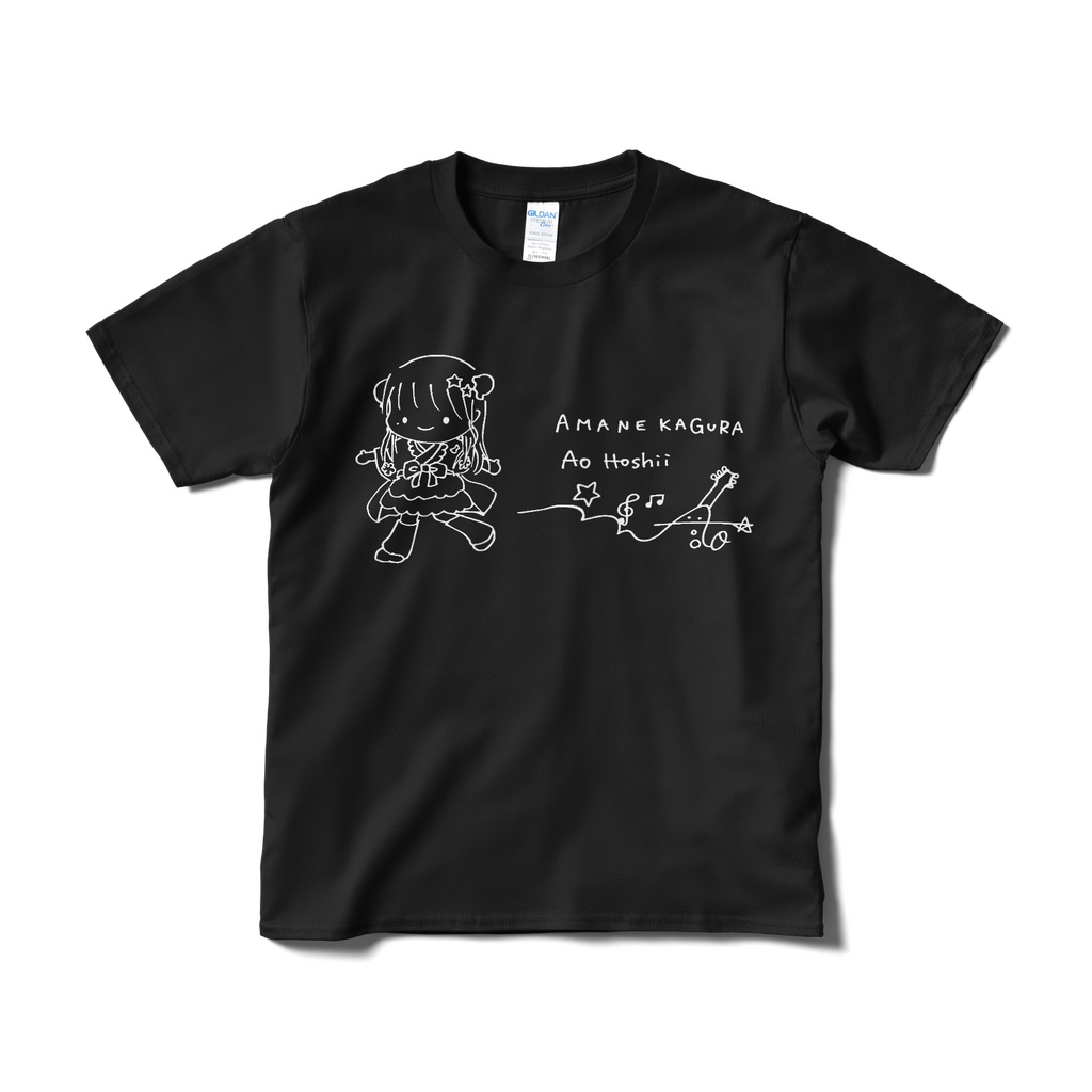 【短納期】💙Gt.星井葵生誕祭2026 記念『葵ちゃんお絵描きTシャツ』ブラック(サイズ:S〜XL)