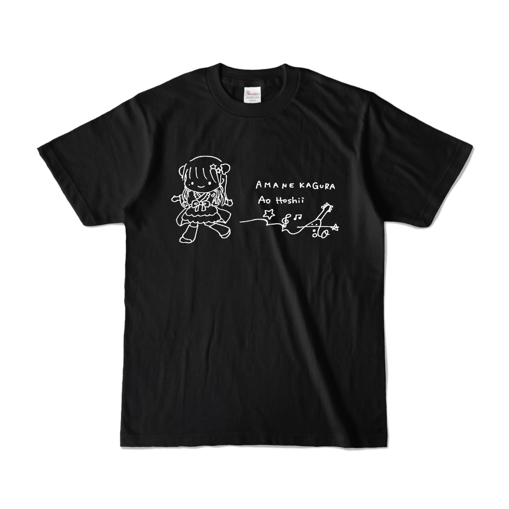 【通常納期】💙Gt.星井葵生誕祭2026 記念『葵ちゃんお絵描きTシャツ』ブラック(サイズ:S〜XL)