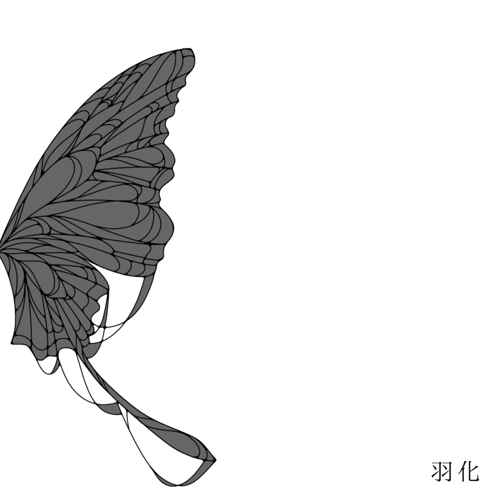 【2種】蝶のイラストカード